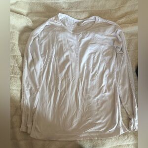 Athleta Foothill Long Sleeve White Seamless Lasercut Top Size M